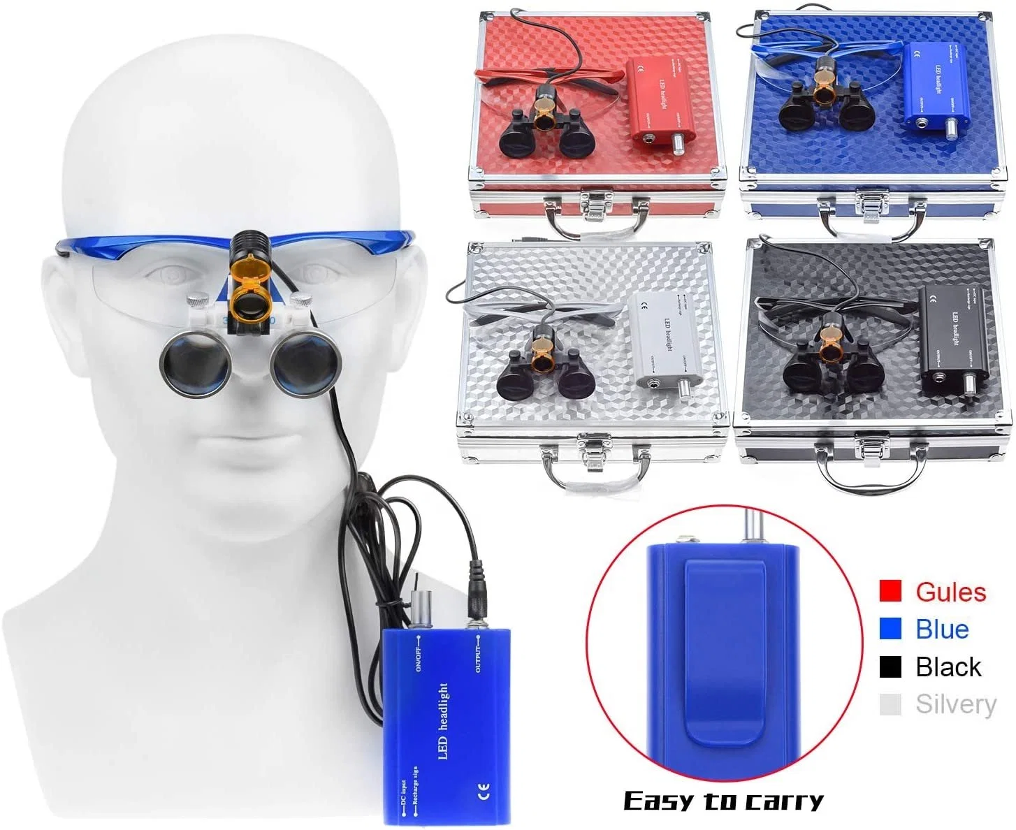 Équipement médical Loupes dentaires lunettes légères Type Loupes dentaires chirurgicales 3,5X 2,5X