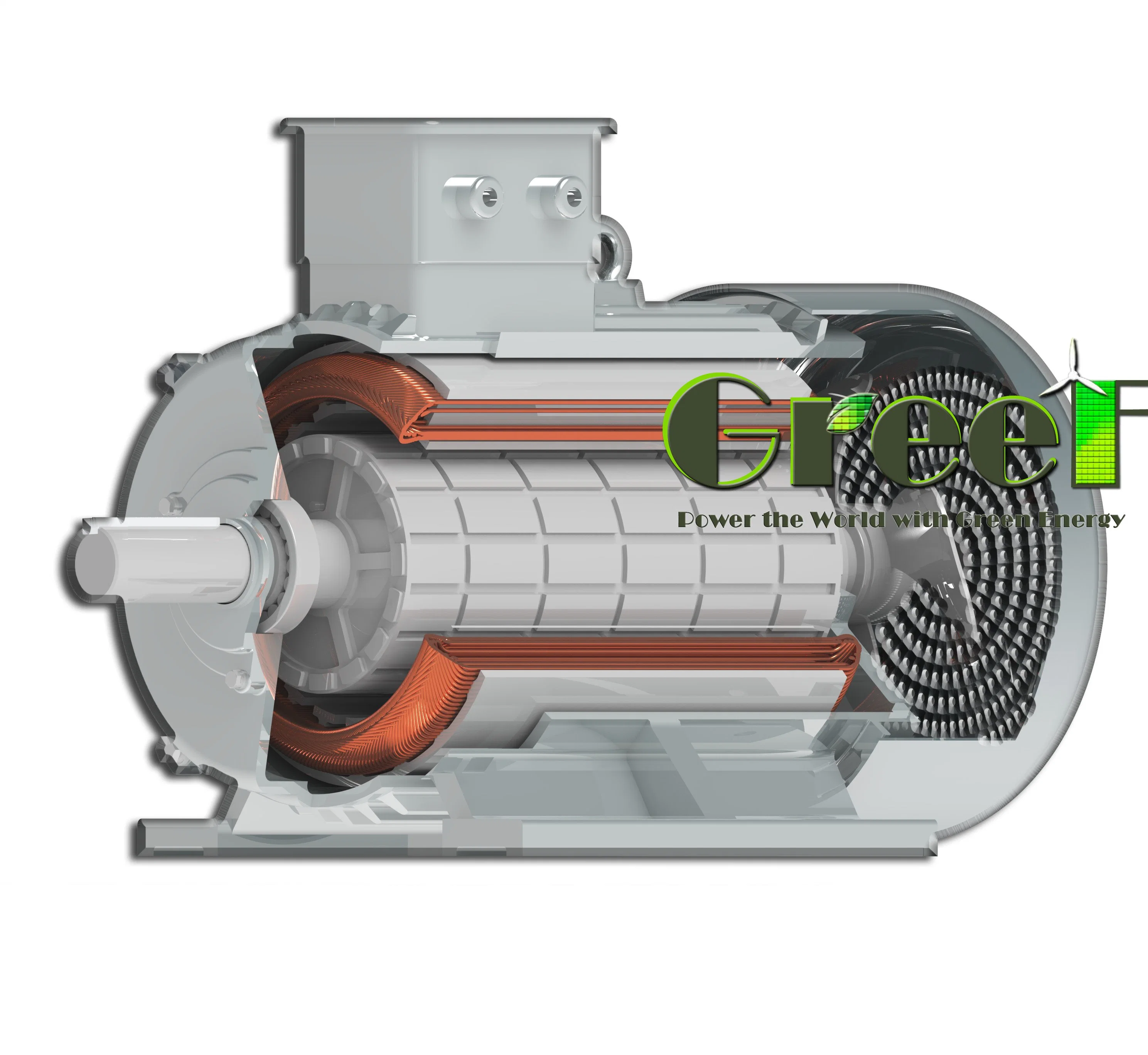 Gerador de íman permanente de baixa velocidade, alta eficiência, trifásico AC 20 KW