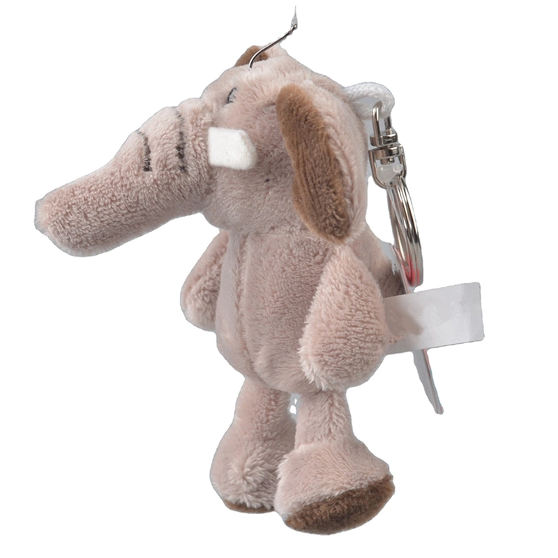 OEM ODM Custom 10cm Lovely Stuffed Toy Animal Soft Plush Elephant Keychain