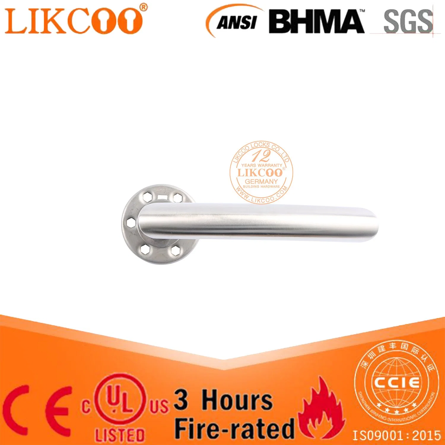 Stainless Steel Mortise Lock Door Lever Hollow Tube Handle (TH012)