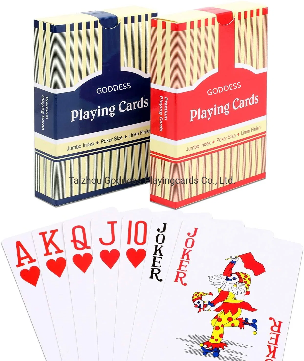 Red and Blue Plastic Coated Playingcards 988