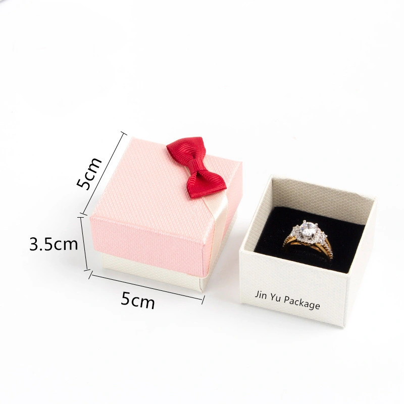 Ribbon Bow-Tie Gift Jewelry Packaging Box Made in Rigid Cardboard