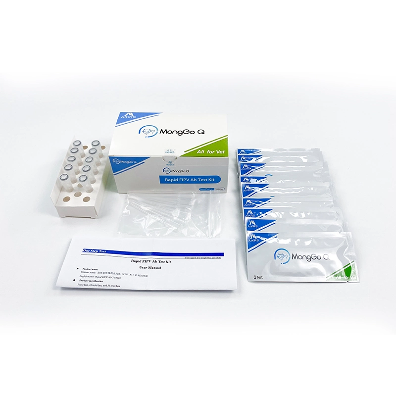 Veterinär Rapid Quantitative Antigen Feline Infectious Peritonitis FIPV Test mit 10 Packungen