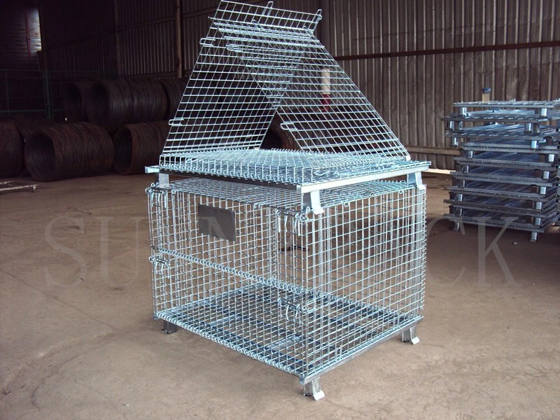 Galvanized Foldable Wire Mesh Cage with Ce Certification