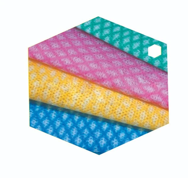 Non-Woven descartáveis Pano de limpeza cozinha trapos preguiçosa cor original de celulose poliéster +