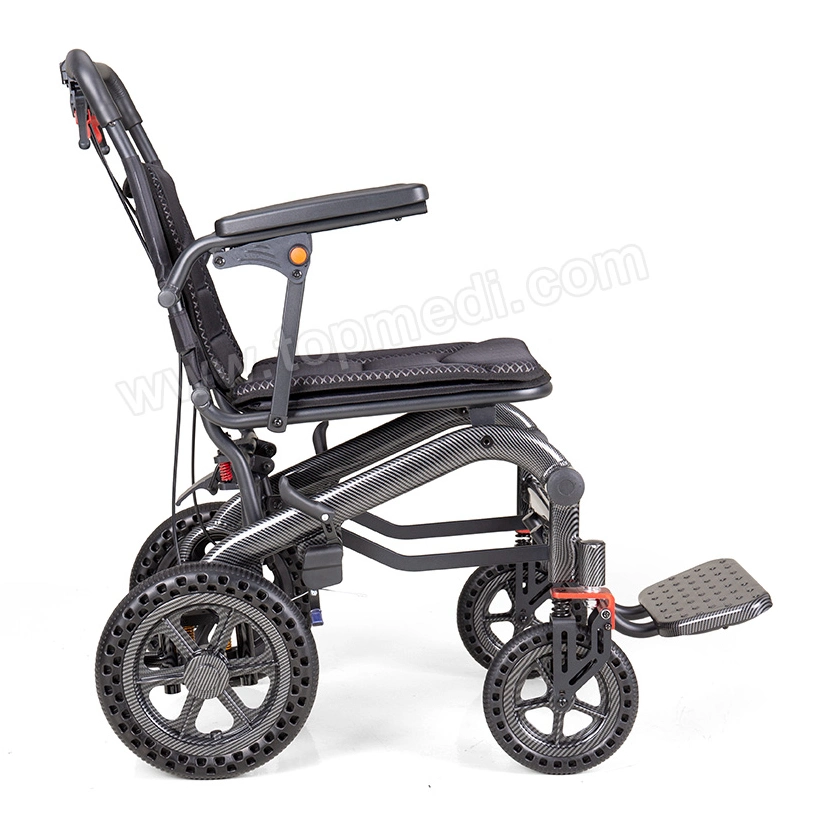 Handicapped Small Lightweight Portable Wheelchair Airport Transit Wheelchair Transportation