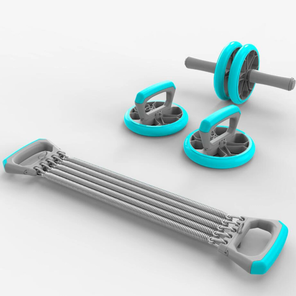 Abdominal Wheel, Chest Expander, Push up Handle Tool Abdominal Home Training Set Fitness Equipment Beginner Set Esg13209