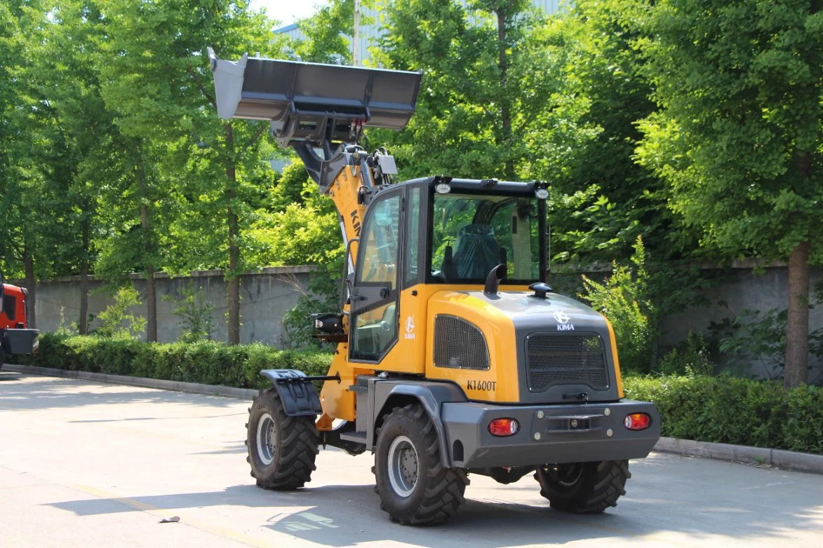 1.6T CE aprobó la pala cargadora de ruedas pequeñas K1600T para el movimiento de tierra