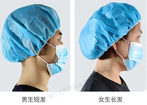 Disposable PP with Tie Surgeon Head Non Woven Doctor Cap Medical Nurse Cap Bouffant Cap for Hospital