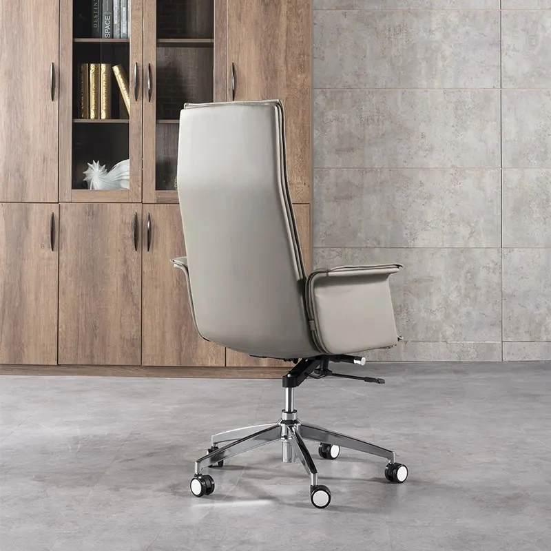 Manager Ergonomic Leather Executive Office Chairs, Swivel High Back PU Luxury Leather Office Chair