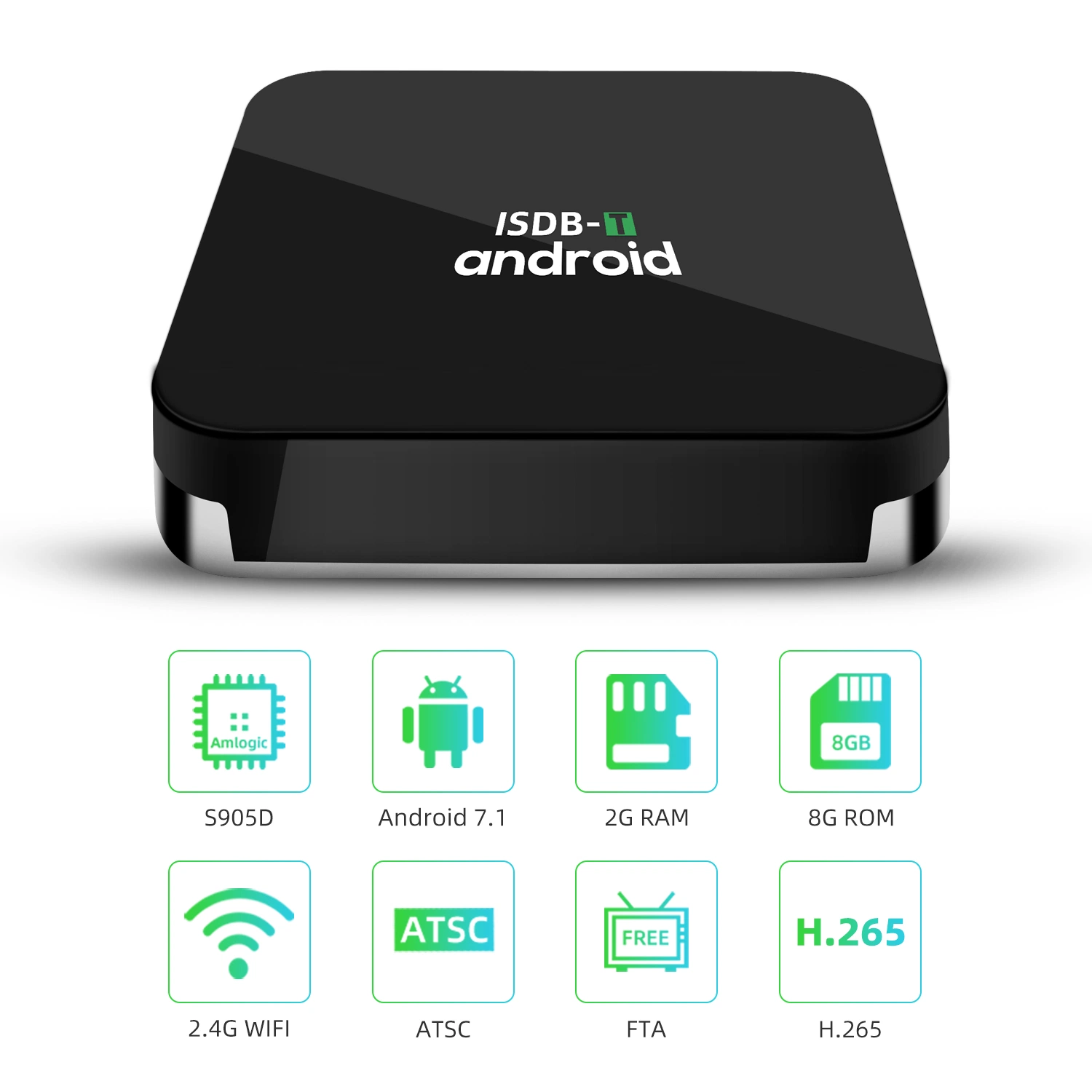 Combo Android TV Box ISDB-T Digital Convertor S905D Hybrid HD Ott Set Top Box Version Japan Brazil