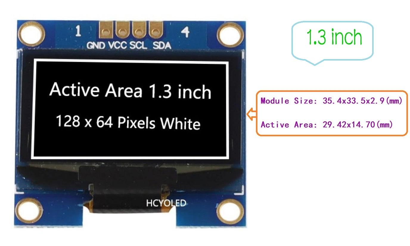 Factory Direct Sale 0.96 Inch, 1.3 Inch Micro OLED Display and Multiple Options Available, Customizable Display