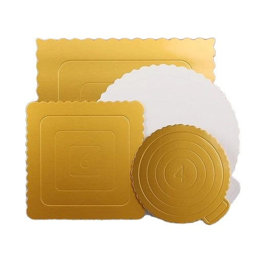 Disposable 2-3mm Square Board Gold Foil Sheet Thicken Cake Base Boards Wholesale/Supplier Corrugated Cardboard Cake Bakery Boards