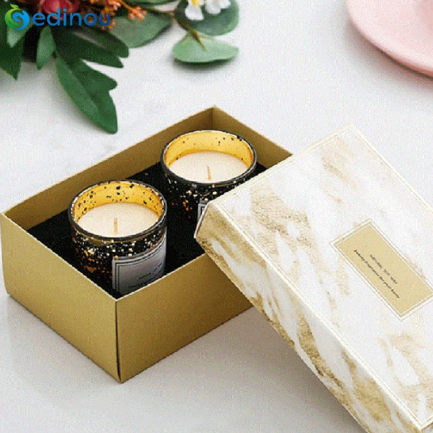 Luxury Custom Squar Scetned Candle Jar Perfume Bottle with Lid and Gift Box