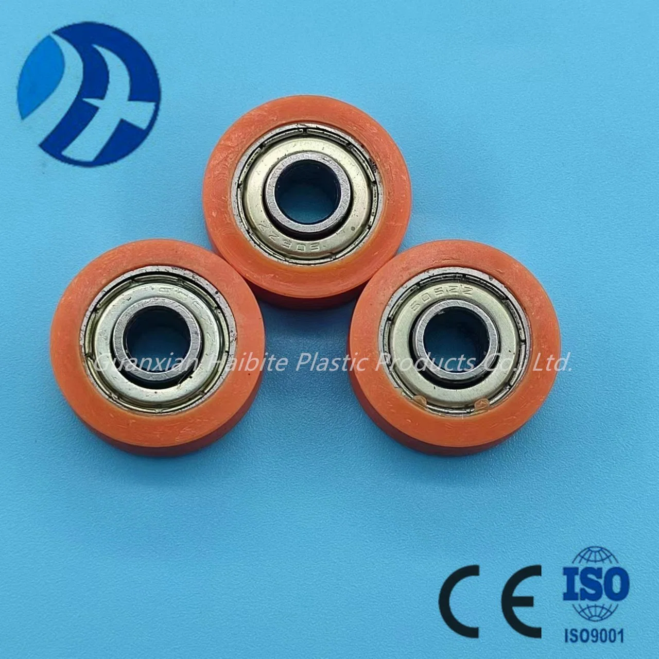 Deep Groove Ball Bearing Size 6*21.8*7.2*20.6mm Plastic Roller Wheel