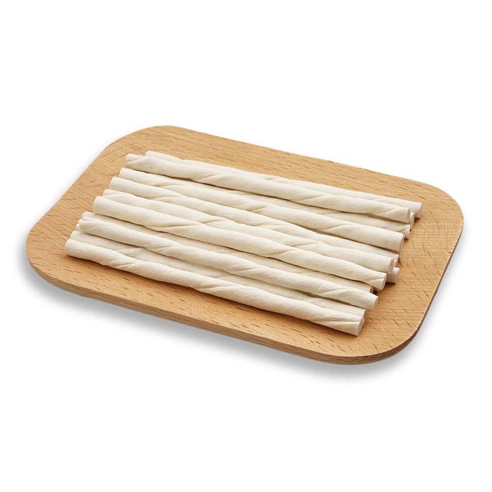 Ente White Rawhide Twists OEM getrocknete Fleisch Wrap natürliche Rawhide