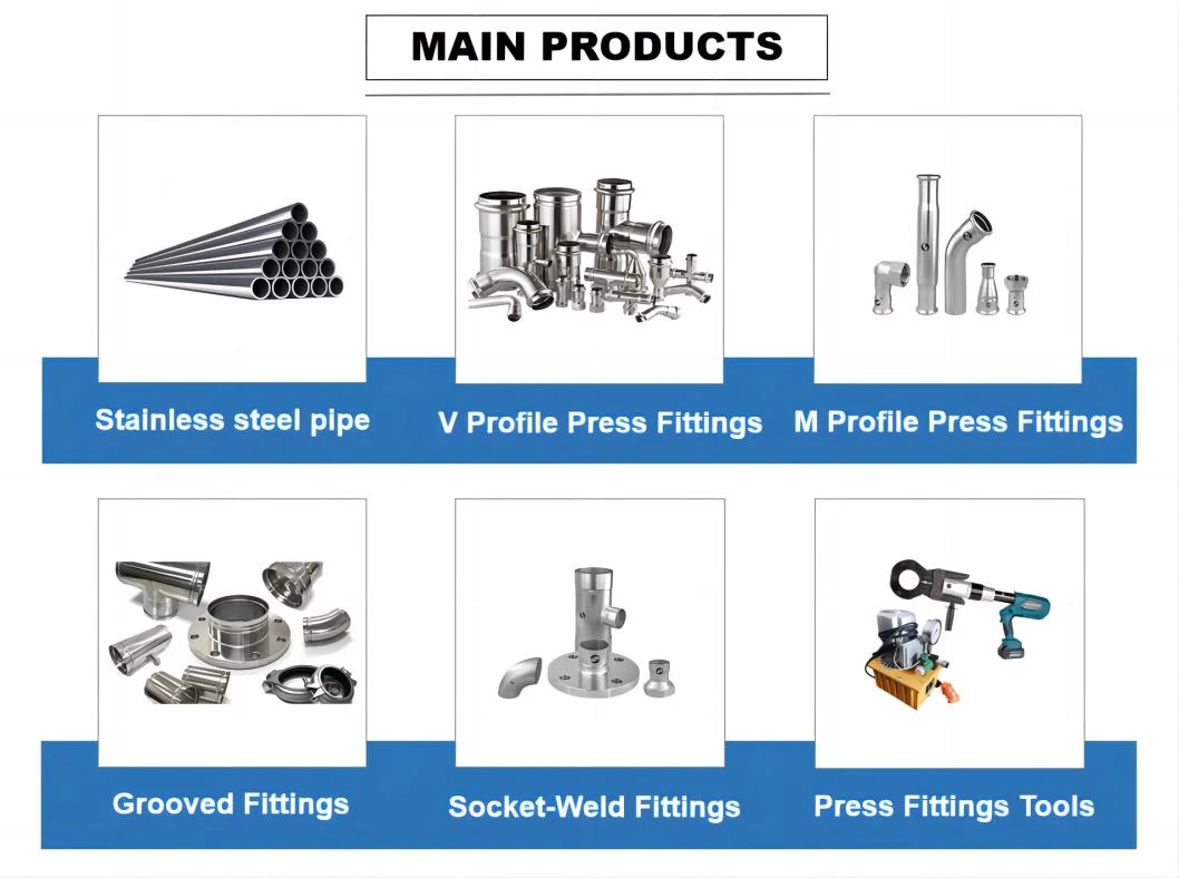 Original Factory 304 316L Stainless Steel V Polish or Pickling 45 Degree Bend with One Plain End for Water Pipe System