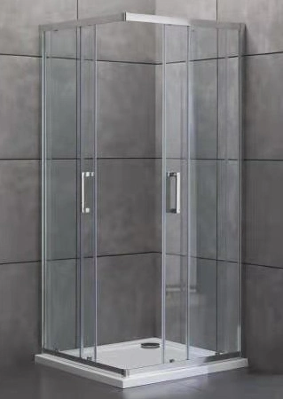 8mm Square Sliding Clear Glass Shower Room