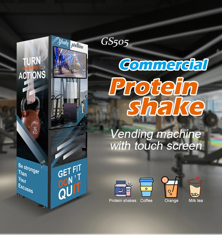 GS Protein Shake Vending Machines Fancy Design with Qr Code Payment and Cup Dispenser