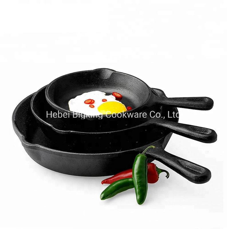 Amazon Top Selling Cast Iron Cookware with Long Handle Skillet Frying Pan 6" 8" 10