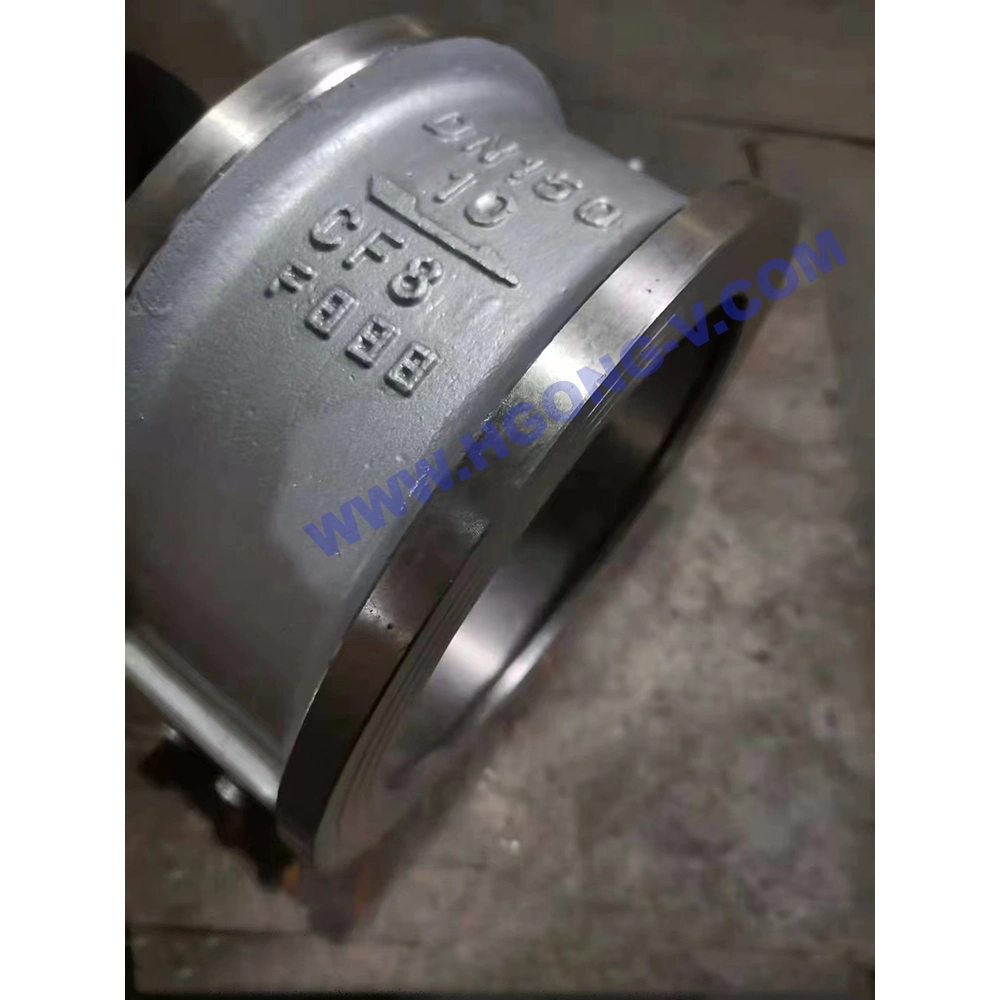 API/DIN JIS Wcb Cast Steel 150lb 300lb Stainless Steel Spring Dual Disc Ductile Iron Wafer Check Valve