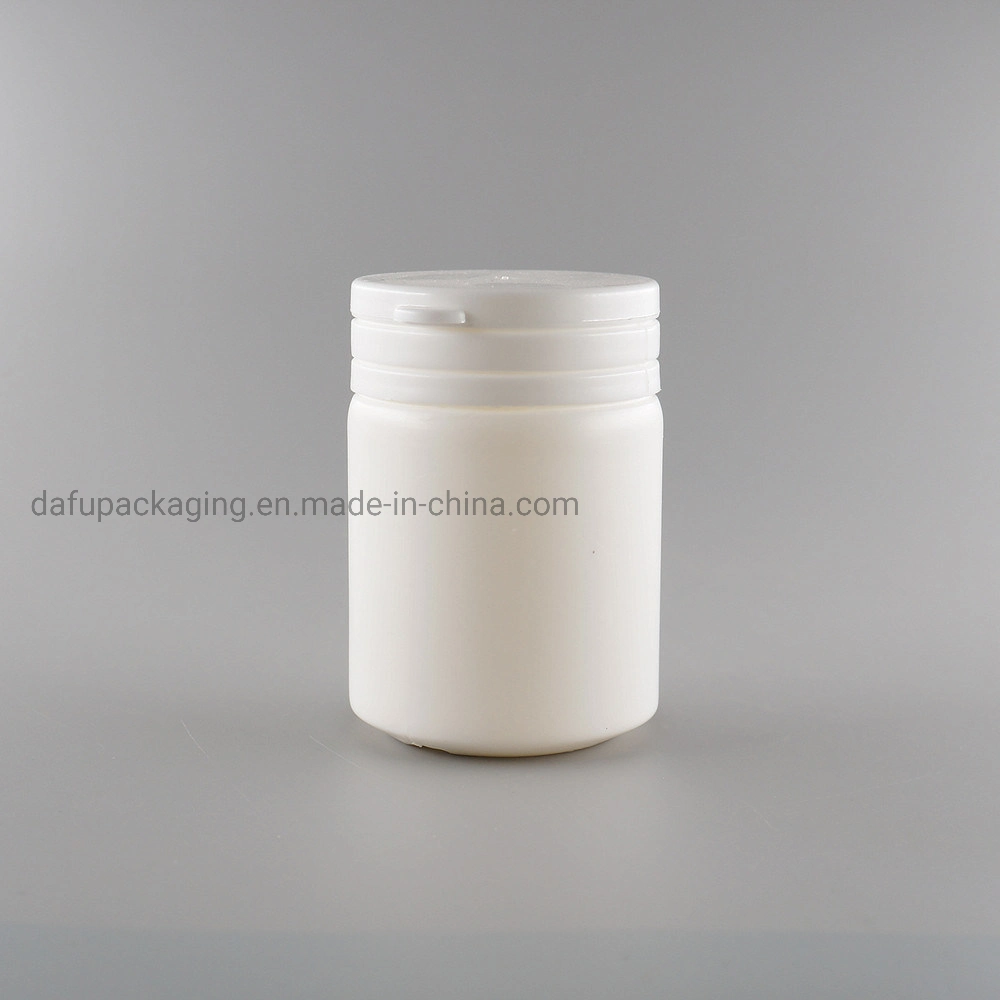 50ml HDPE Cylinder Plastic Candy Vitamin Bottle with Tearing Cap