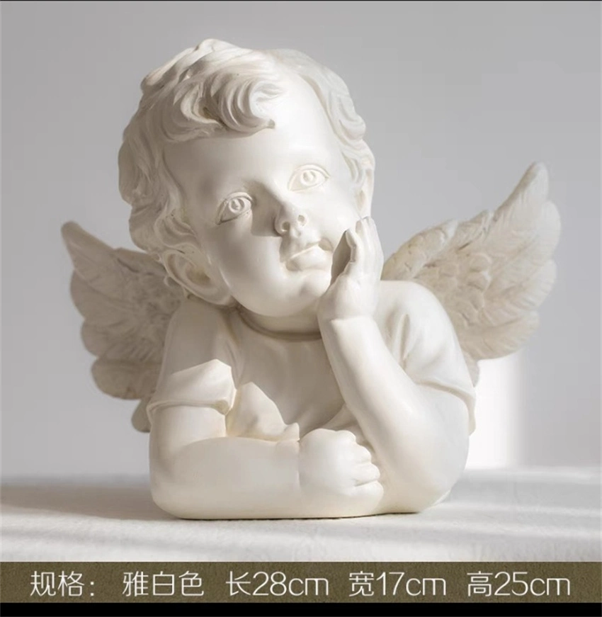 Customized Resin Angel Sculpture Garden Statue Polyresin Cherub for Home Decoration