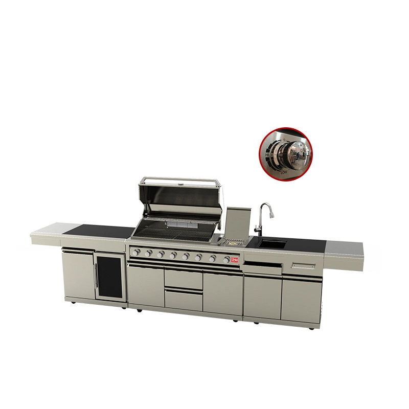 Basic Customization Whole House Customization Modern Gas BBQ Grill Tool Kitchen Cabinet