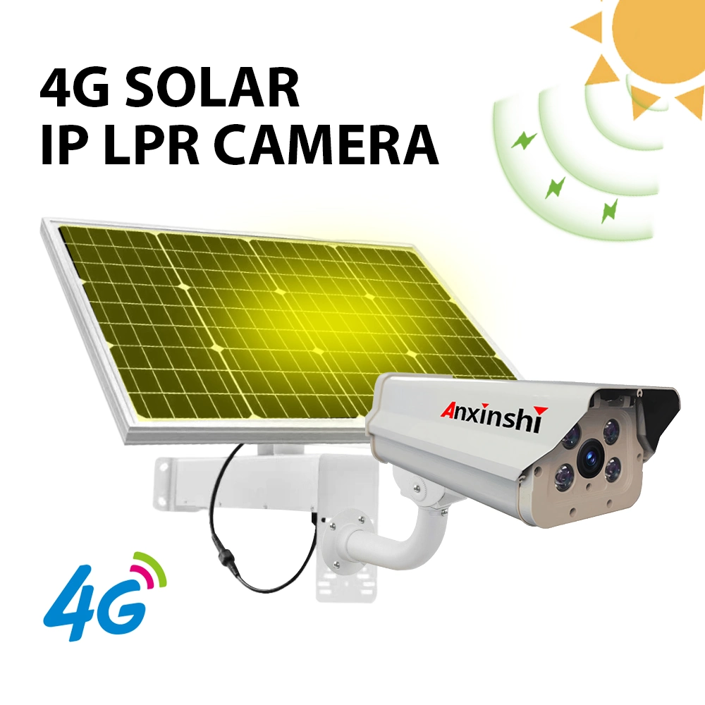 CAMÉRA de reconnaissance de plaque d'immatriculation À énergie solaire SANS fil 4G LTE 1080P Kits