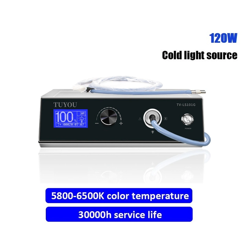 Source lumineuse à LED à fibre optique médicale 120 W pour endoscope laparoscopique