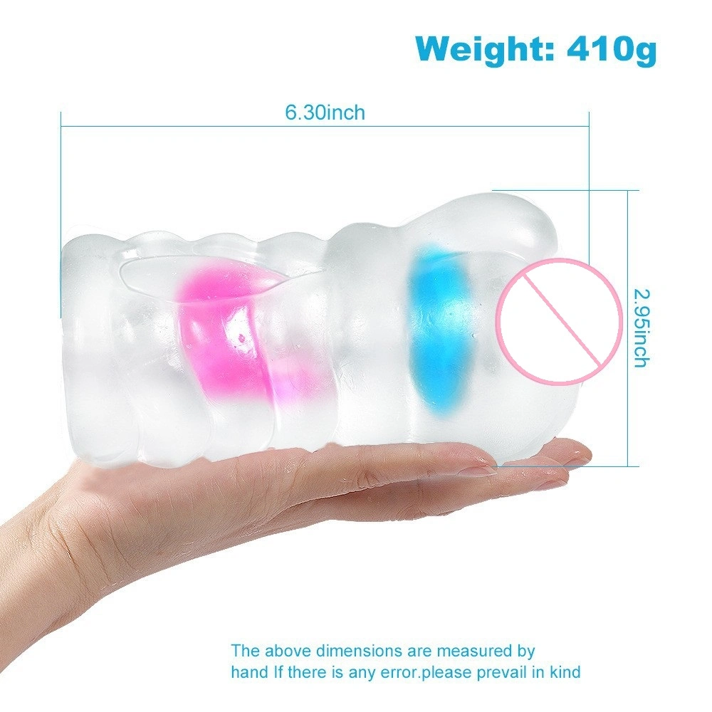 Transparent Artificial Silicon Pocket Pussy Vagina for Men Sex Toy Male Masturbator Cup Rubber Vagina for Sex