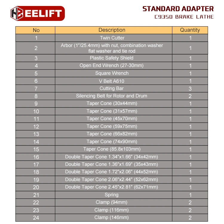 C9350 Quality Drum and Disc Brake Cutting Lathe Machine Brake Lathe Machine Vehicle Repair Equipment Tools