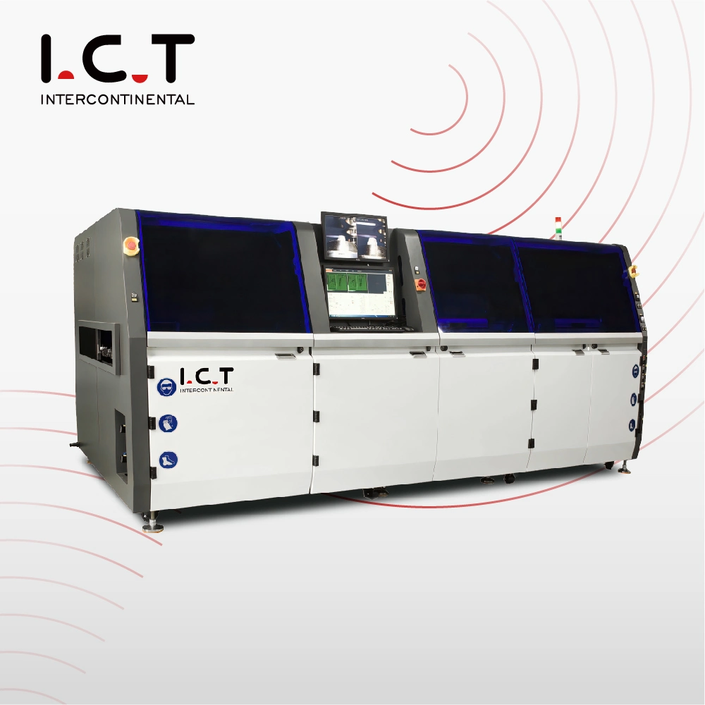 Ict Fully Automatic Dual Tht Selective Wave Soldering Machine PCB Flux Sprayer DIP Soldering Machine