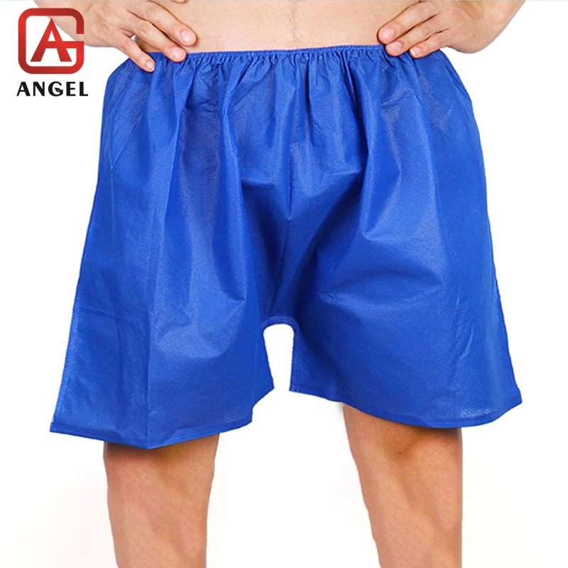 Blue/Black Nonwoven Fabric for Men Shorts Disposable Shorts