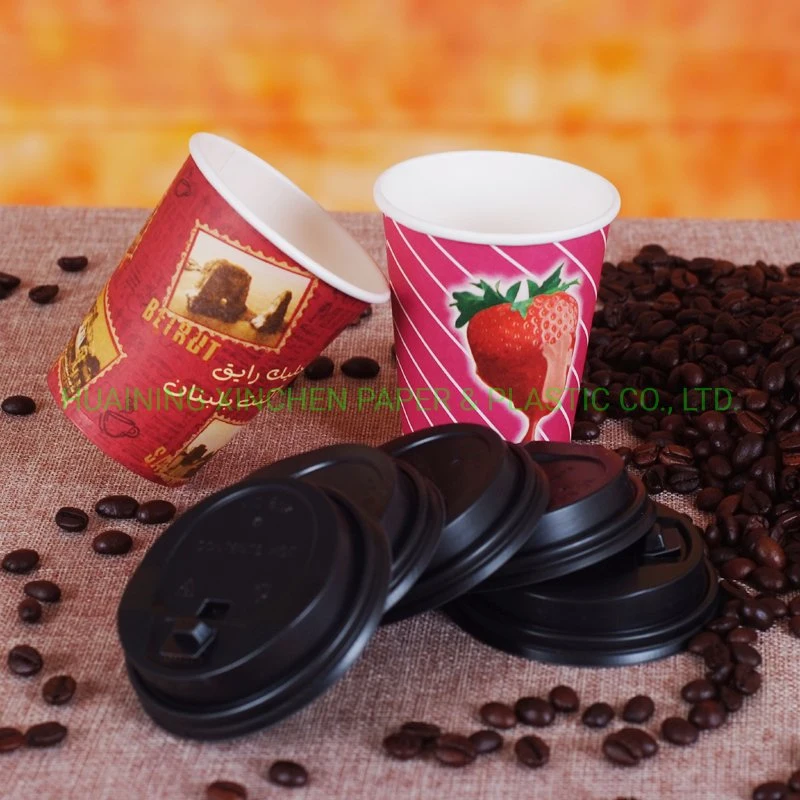 PLA/PE Coated Disposable Single Wall Paper Cup 4oz Brown Kraft Food Grade Paper Glass for Cold Cola Drink or Hot Coffee