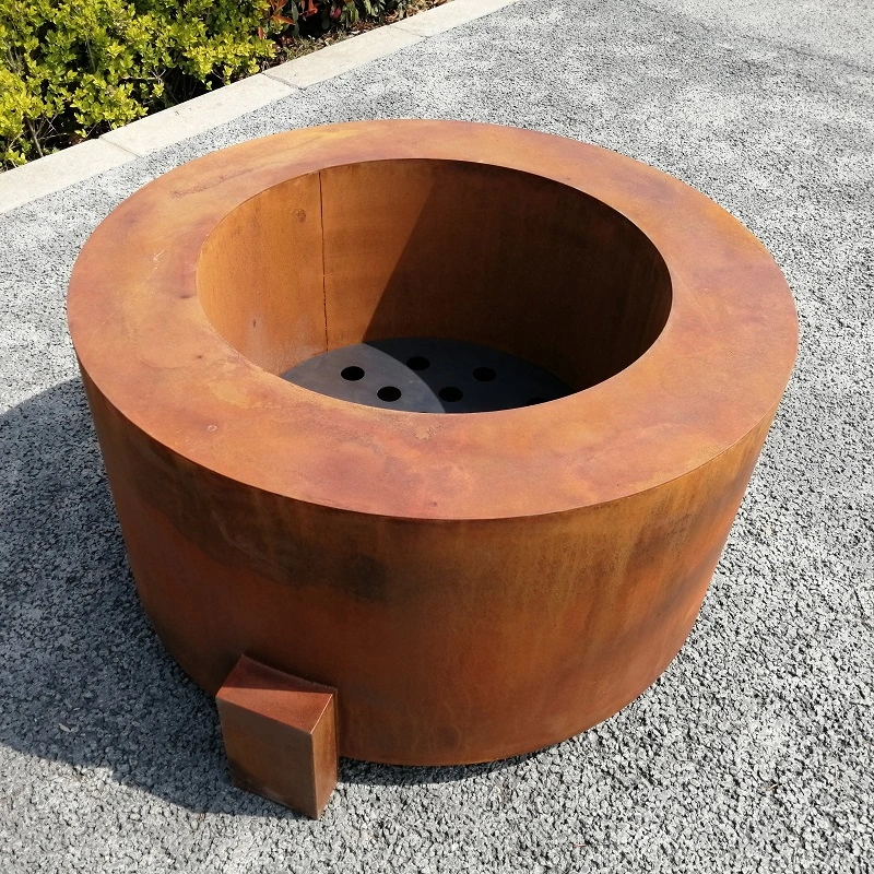 Lareira ao ar livre Round Metal Fire Pit Wood Corten Steel Fire Tabela para Venda