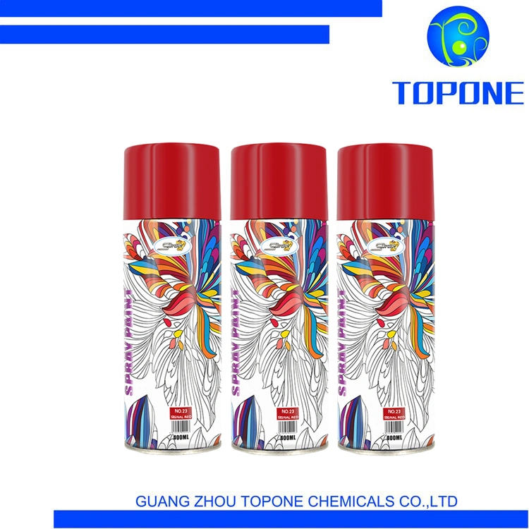 La couleur rouge Topone Décoration maison Design de Mode 400ml peinture en aérosol OEM