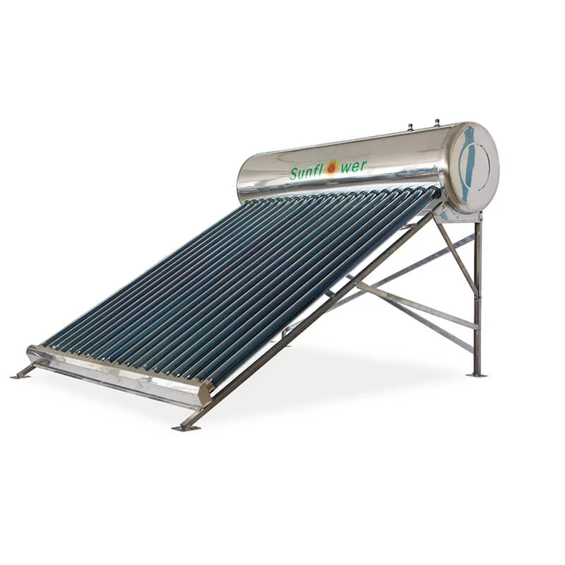 200L Compact no presión calentador de agua solar con depósito de acero inoxidable para agua caliente sanitaria