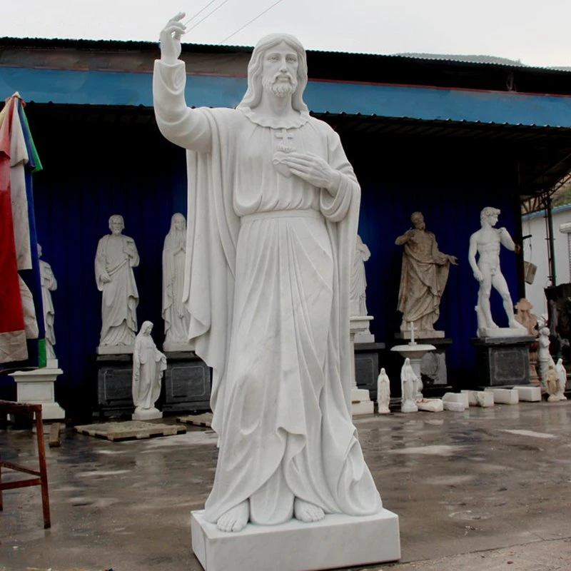 Benutzerdefinierte Religiöse Figur Statue Marmor Jesus Skulptur Naturstein Jesus Statue