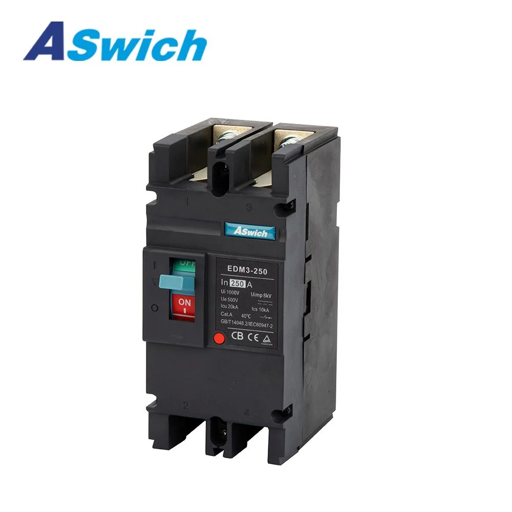 Aswich 2p 3p DC1000V 250A MCCB Circuit Breaker for DC Distribution Systems