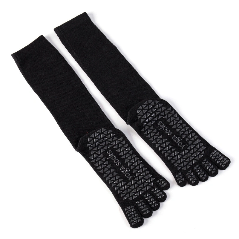 Yoga Sports Breathable Knee and Calf Middle Tube Autumn and Winter Five Toes Socks