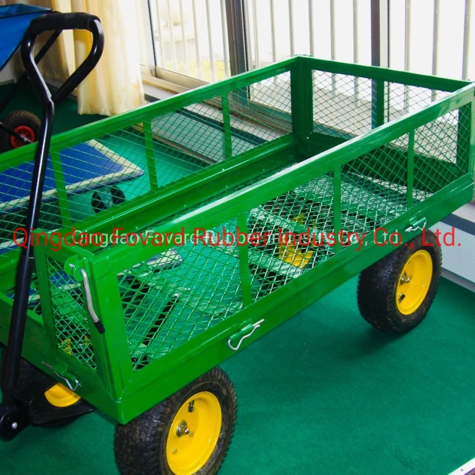 Factory Price Heavy Duty Steel Tool Cart Used for Garden with Four 10*3.50-4 Pneumatic Wheels Tc1840