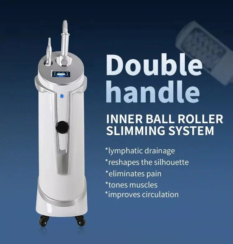 Professionelle Doppel-Griffe Endosphere Roller Tiefe Massage Lymphdrainage Maschine Innere Ball Roller Fettentfernung Mikro-Vibration Roller Balls Haut Straffen