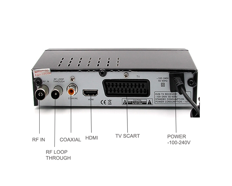 Consumer Electronics H. 265 MPEG4 HD DVB T2 Digital TV Receiver