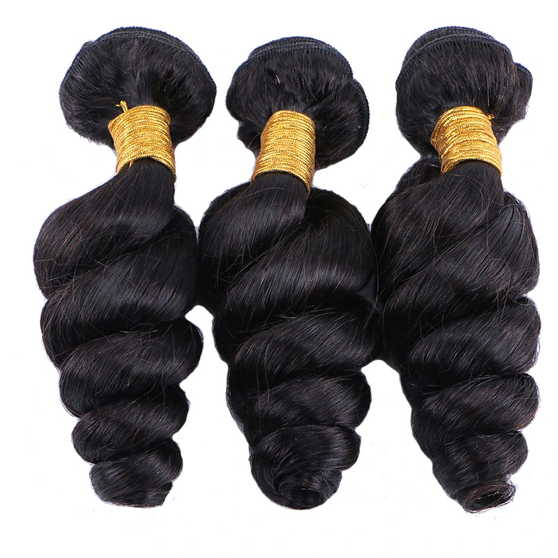 Peruvian Virgin Loose Wave Extension Unprocessde Human Hair Weave Bundles