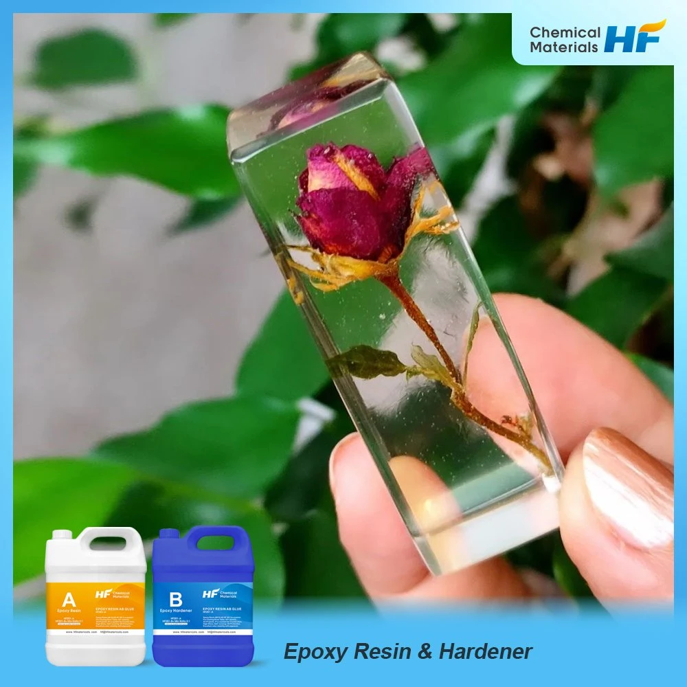 Guangdong Manufacturer Mixed Ratio 3: 1 High Transparent Epoxy Ab Glue DIY Flowering Handmade Epoxy Resin with Hardener Wholesale/Supplier Cheap Price No Ripple Liquid