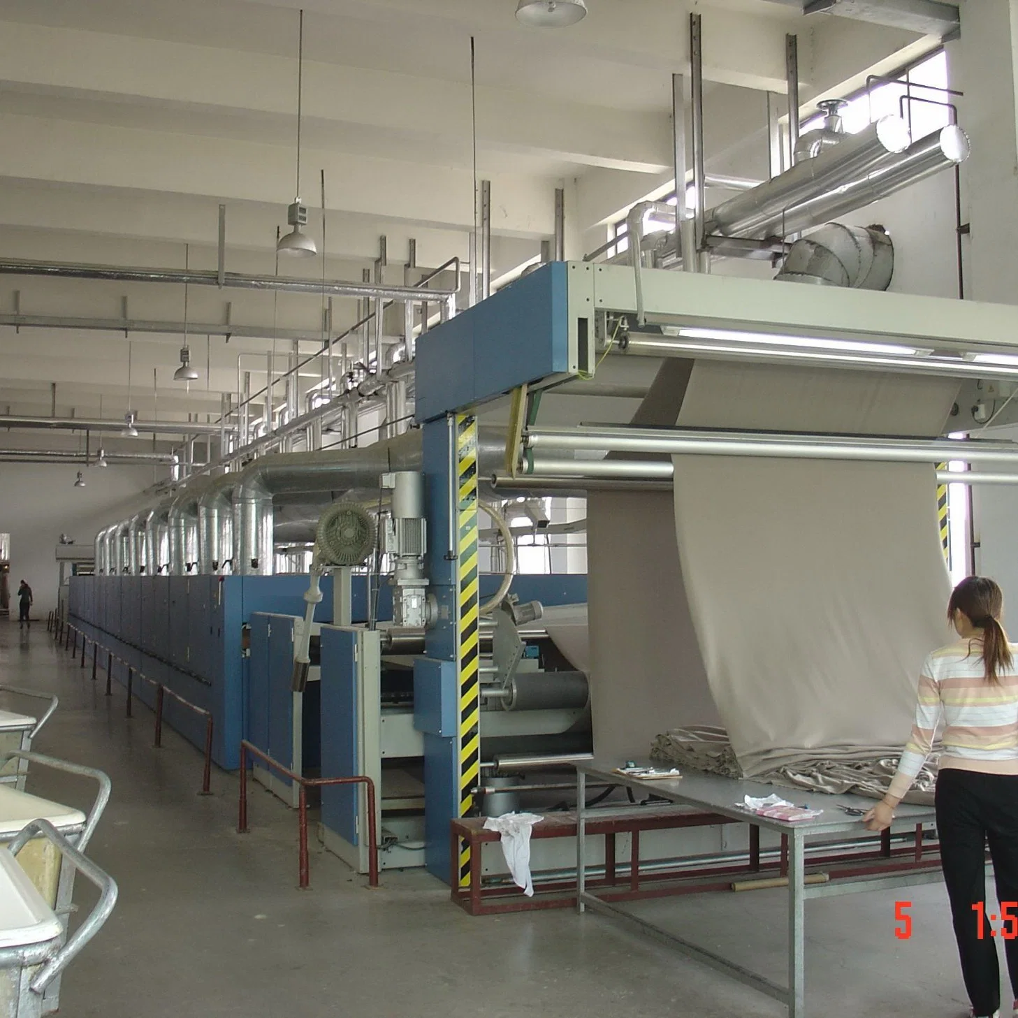 Textile Finishing 6 Chambers Gas Heat Setting Stenter Machine