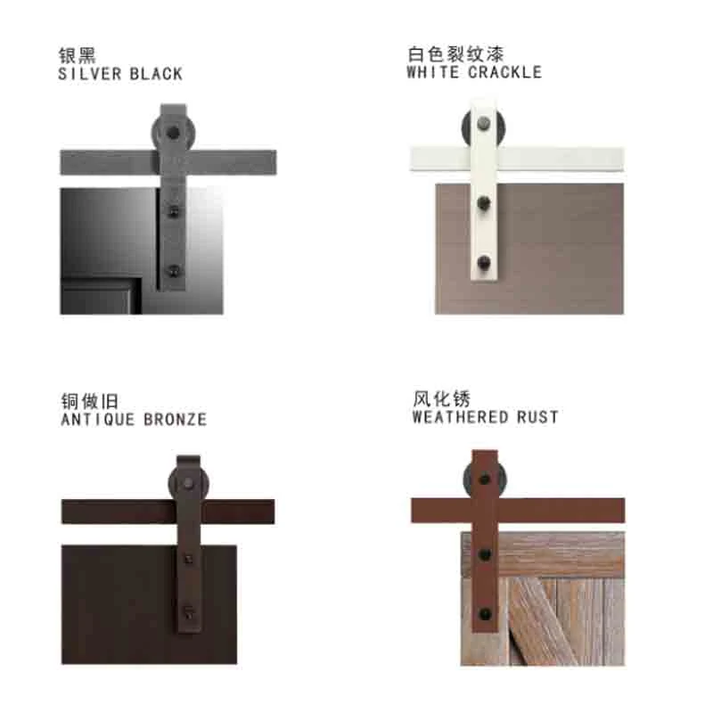 Sliding Barn Door Hanger Rail Track System/Big Wheel Flat Track Interior Sliding Wood Barn Door Hardware/Bronze Barn Door Hardware