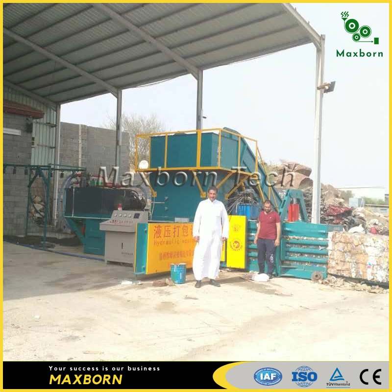 Double Motor Auto Tie Hydraulic Horizontal Baling Machine with Water Cooling System Technology-Driven Waste Paper Cardboard Baler Equipment with SGS Approved