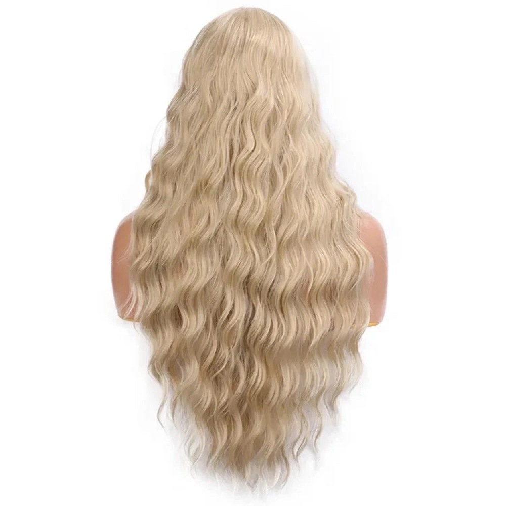 High quality/High cost performance Wholesale/Supplier Long Curly Wavy Blonde Synthetic Hair Wigs Heat Resistant for Women